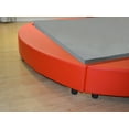 Greatime B1159 Modern Round Shape Platform Bed, Queen, Red