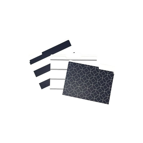 Kahootie Co. Heavy Duty File Folders 1/3 Cut Tab 9.55" x 11.7" Navy 9/Pack (ITKFFNV)
