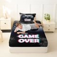 thumbnail image 4 of Homewish Modern Gaming Controller Twin Sheets,Game Over Print Bedding,Black,3-Piece,1 Fitted Sheet and 1 Pillowcase, 4 of 6