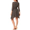 thumbnail image 3 of INSPIRE CHIC Women's Floral Dress Shirred Sleeve Smocked Dresses XS Black, 3 of 6