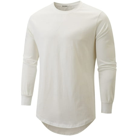 KLIEGOU Men's Hipster Hoodie 100 Cotton Long Sleeve T-Shirt 07