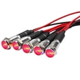 thumbnail image 2 of Pack Of 5 8mm Metal Indicator Light Small Equipment Led 12V Sound Signal Light White, 2 of 8