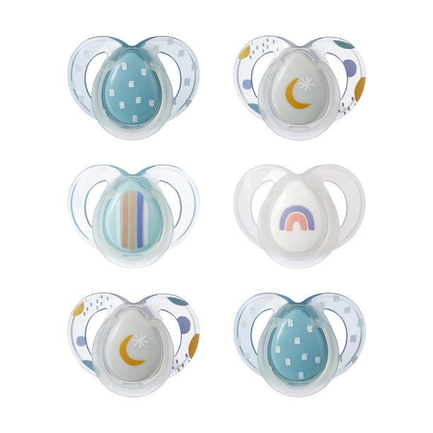 Chupete Tommee Tippee Nighttime de 6 a 18 meses con brillo en la oscuridad