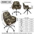 thumbnail image 7 of Xoenoiee Hunting Camo Print Stretch Back Dining Chair Covers with Armrest Accent Chair Cover Slipcover with Arm, Washable Upholstered Arm Dining Chair Protector for Dining Living Room, 7 of 7