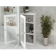 thumbnail image 3 of 100% Solid Wood 16.5" Bathroom Cabinet with Frosted Glass Door, 3 of 5