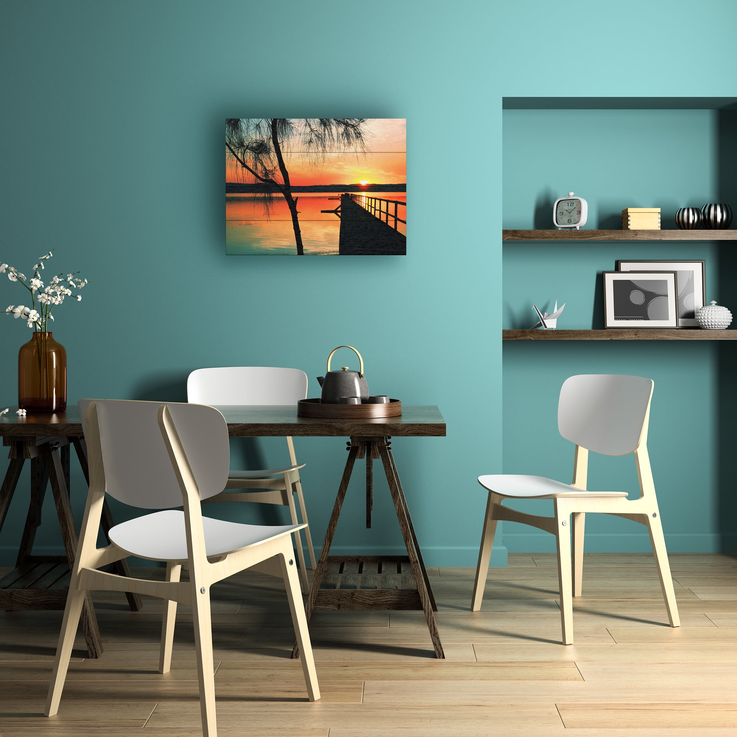 Incredi 'Once Upon An Evening' Wood Slat Art 12x16