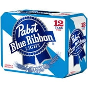 Angle View: Pabst Blue Ribbon Light Beer, 12 fl oz, 12 pack