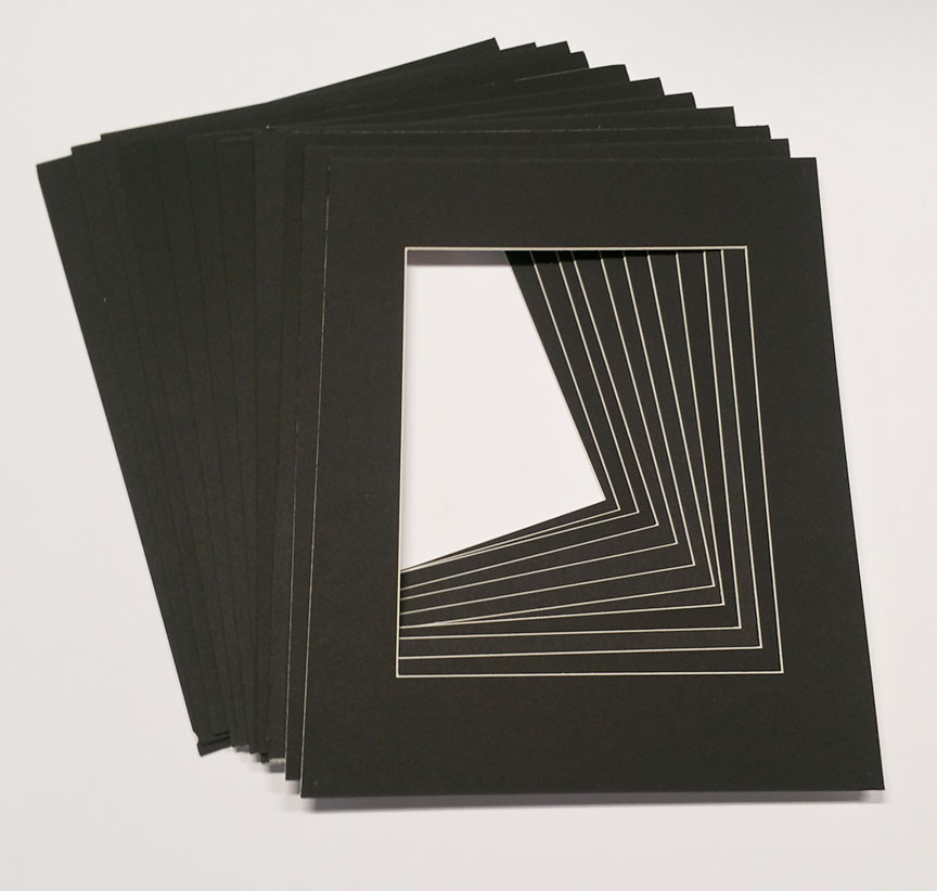 12x12 White Picture Mats with White Core for 8x8 Pictures Fits 12x12