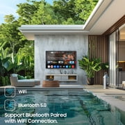 Sylvox 75 inch Outdoor Smart TV, 2000 Nits 4K UHD HDR 10 IP56 Waterproof Google Television with Dolby Atmos, Voice Remote,Chromecast, Pool Pro 3.0