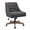 Charcoal Gray, variant on Modern Vanity Chair, SYNGAR Home Swivel Office Chair, Height Adjustable Task Chair, Comfy Upholstered Accent Chair with Soft Back, Linen Fabric Desk Chair for Living Room Bedroom, Gray, D8054