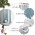 thumbnail image 6 of Christmas Shower Curtain, Winter Elk Blue Forest White Trees Snowflakes Waterproof Fabric Shower Curtains with 12 Hooks, Bathroom Curtain Set for Bathroom Accessories Decor, 72 x 72 Inches, 6 of 9