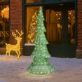 thumbnail image 3 of HiiKaa 6ft Christmas Tree Decorations, Lighted Christmas Tree Foldable Outdoor Holiday Decorations with 200 LED Lights and Metal Stakes for Yard Garden Lawn, 3 of 9