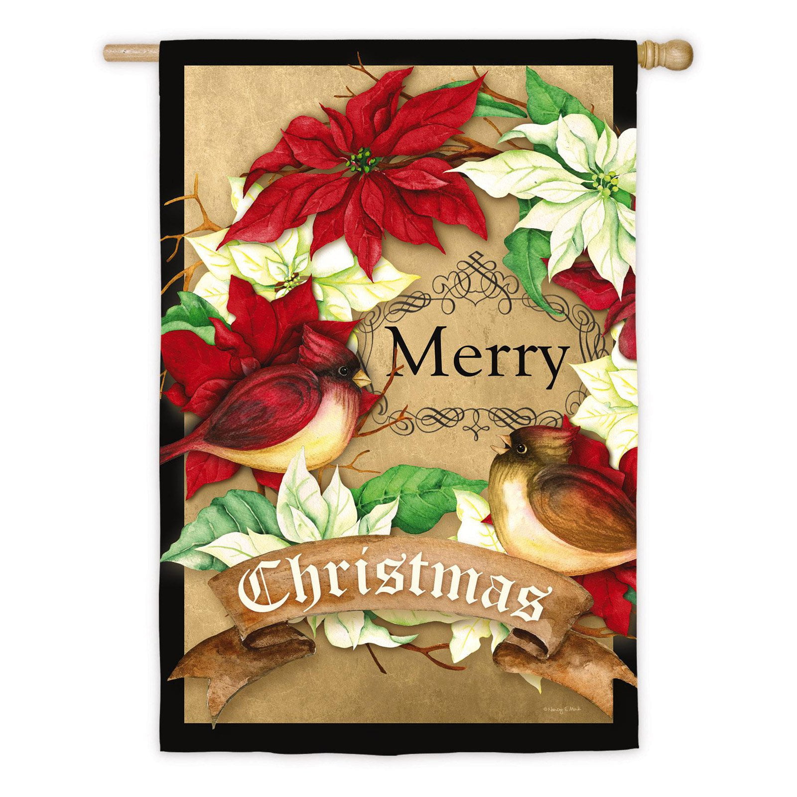 Evergreen Flag Merry Christmas House Flag
