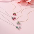 thumbnail image 4 of NICKSUN 18K Gold/Silver Plated Stainless Steel Cherry Pendant Necklace, Sparkling Cubic Zirconia Cute Fruit Choker, Dainty Delicate Clavicle Chain for Women, 4 of 6