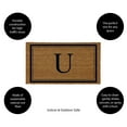thumbnail image 2 of Evergreen Monogram Indoor Outdoor 100% Natural Coir Doormat 28" x 16" |  Letter  "U", 2 of 3