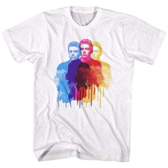 James Dean Color Ghost White Adult T-Shirt 4Xl