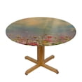 thumbnail image 3 of Orinice Flowers Sky Light Beam Round Table Cover Stain Resistant Washable Indoor Outdoor Tablecloth Kitchen Dining Wedding Parties Waterproof Fabric 100% Polyester 31-35, 3 of 8
