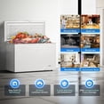 thumbnail image 7 of Chest Freezer 20 Cu.Ft. 2 Removable Baskets Deep Small Compact Freezer Top Door 7 Temperature Control from -13℉-14℉ Energy Saving White, 7 of 7
