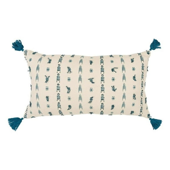 Rizzy Home Geometric 14" x 26" Cotton Pillow Cover in Natural