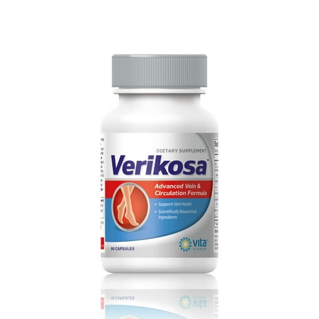 VERIKOSA Extra Strength Varicose Vein & Circulation Formula with L-Arginine, Niacin, Horse Chestnut, and more. Improve Blood Flow, Vein Health and (Best Herbs For Varicose Veins)