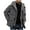 Gray, variant on Men Puffer Jacket with Hood Fake Two Pieces Full Zip Fashion Winter Coat Warm Thickened Quilted Ski Outwear Down Jackets