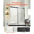 thumbnail image 2 of Frameless Sliding Bathtub Door 56-60 in.W x 60 in.H Frameless Shower Glass Door, 2 of 9
