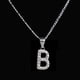 thumbnail image 2 of Dije Letra B Inicial Plata .925 con Cadena de Plata .925, 2 of 4