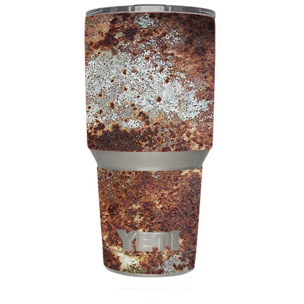 Skin Decal For Yeti 30 Oz Rambler Tumbler / Rust Corroded Metal Panel