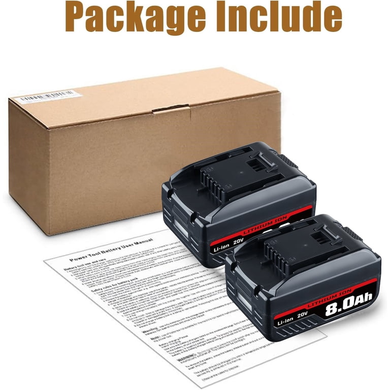 8.0Ah 20V Replace Battery For Worx 20V Battery Compatible With Worx 20 Volt Lithium Wa3520 Wa3525 Wg151s Wg155s Cordless Power Tools Battery