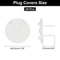 thumbnail image 2 of 24 Pack Outlet Covers Proofing, Plug Covers Easy Installation Electric Plug Protectors Safety Socket Cover Protector White, 2 of 6