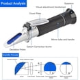 thumbnail image 4 of Handhend Alcohol Concentration Detector Of Liquor Alcohol Meter Refractometer 0-80% v/v Alcoholometer Oenometer ,Easy to Use, 4 of 6
