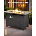 thumbnail image 3 of Toject Outdoor Patio Furniture Set, All-Weather Brown Wicker Outside Furniture with 42 Inch Fire Pit Table, 5 Pieces Conversation Set with Swivel Chairs for Backyard Deck Garden, Orange Red, 3 of 8