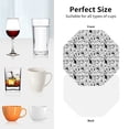 thumbnail image 6 of Gaeub black and white dogs Print 4 Pcs Leather Coasters for Drinks ,Drink Coasters Sets,Drink Table Cup Coasters for Living Room Kitchen Coffee Decor-Octagon, 6 of 6