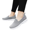 thumbnail image 2 of Domuza Women's Orthopedic Arch Fit Slip-Ins Sneakers, Comfortable Mesh Walking Shoes with Max Cushioning, Casual Orthowear for All-Day Wear Gray 7（EU-38）, 2 of 5