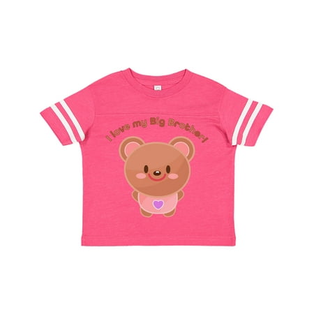 

Inktastic I Love My Big Brother- cute baby bear Gift Toddler Boy or Toddler Girl T-Shirt