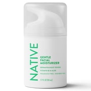 Native Gentle Facial Moisturizer for Sensitive Skin, Silicone Free, Fragrance Free, with Vitamin B3 and Aloe, Dermatologist Tested, 1.7 oz