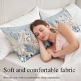 thumbnail image 5 of Blue Beige Coastal Body Pillow Covers 20"x60", Beach Starfish Summer Eucalyptus Vintage Soft Brushed Microfiber Breathable Throw Pillow Covers, Pillowcase with Zipper for Couch Sofa Bedroom, 5 of 9