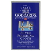 Goddard's Silver Polishing Cloth for Jewelry, Remove Tarnish on Plated or Sterling Silver, Gold, Antiques, and Leaves Tarnish Protection, 1 Cloth