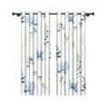 thumbnail image 6 of Lfeey Kitchen Curtains 63 inch Long, Grommet Top 2 Panels for Bedroom Bathroom Window, Blue Floral, 6 of 6