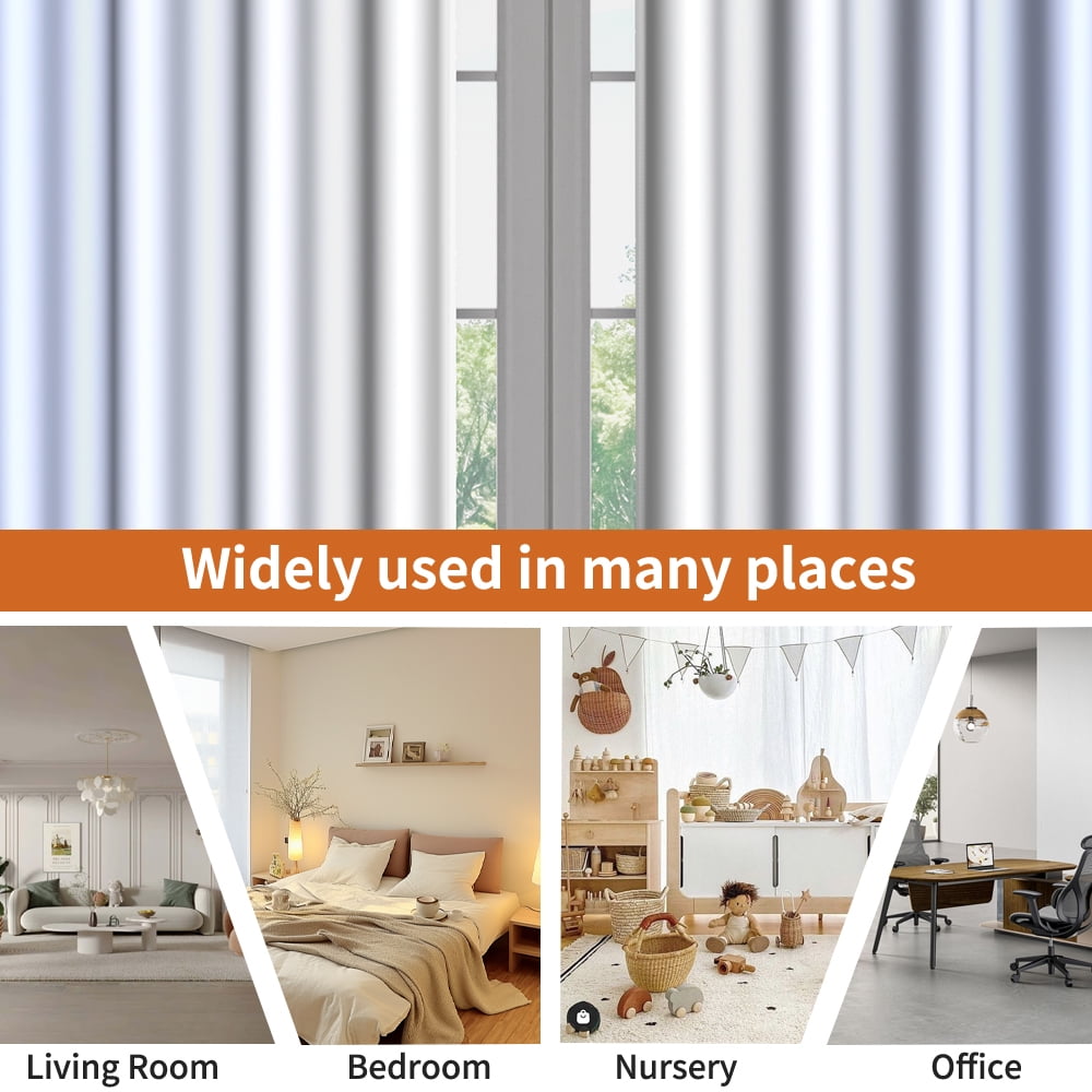 Lfeey Purple and White Ombre Curtains, Light Blocking Window Drapes for Living Room/Bedroom, 42x72 inch, 2 Panels