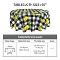 thumbnail image 4 of Lemon Tablecloth Washable Reusable Anti-Wrinkle Round Tablecloth 60 Inch for Home Parties Indoor Dinner and Outdoor Picnic Kitchen Dining Decor, 4 of 7
