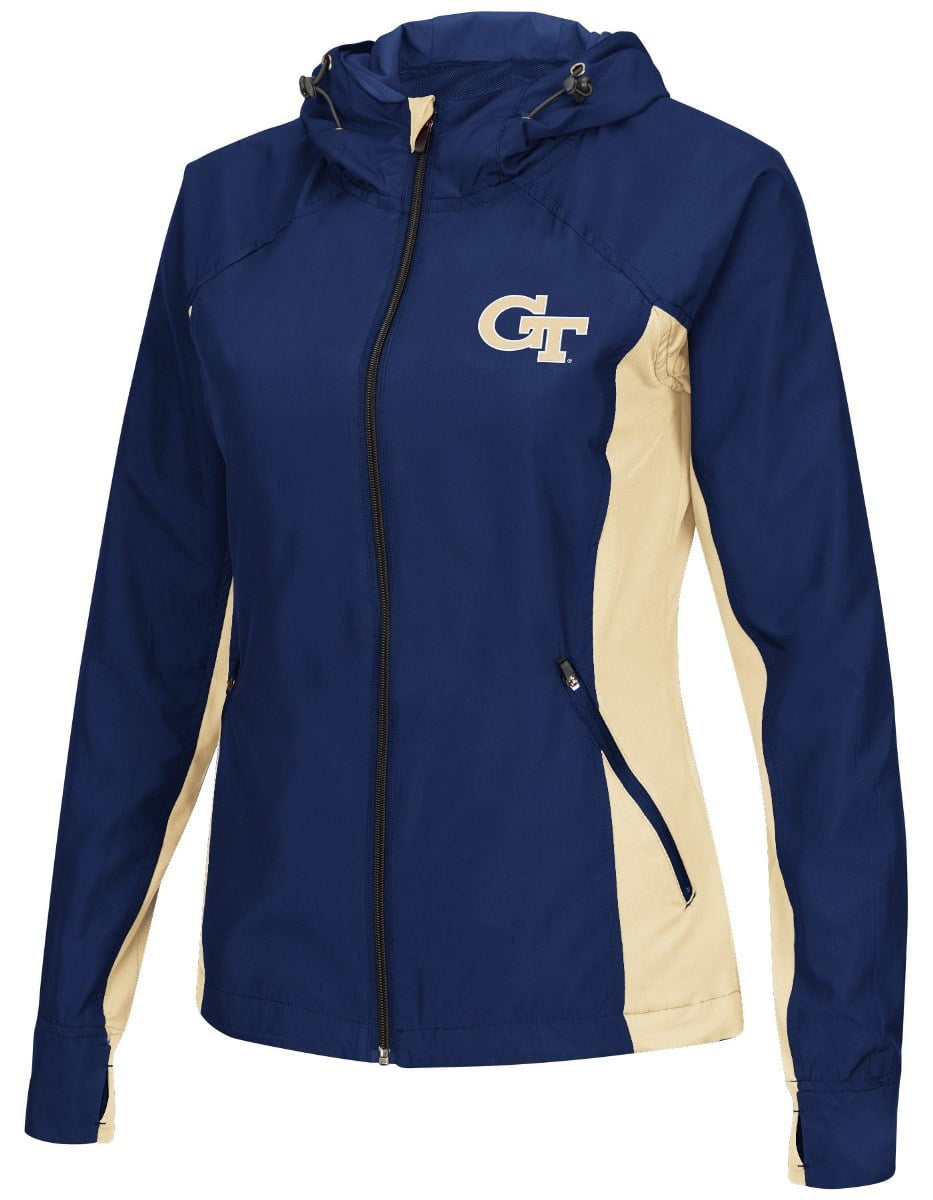 Georgia Tech Yellowjackets NCAA Women's "Step Out" Full Zip Windbreaker Jacket by Colosseum