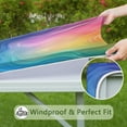 thumbnail image 6 of Rainbow Tie Dye Swirl Pattern Square Fitted Tablecloth with Elastic Edge,Square Table Cover,Washable Elastic Table Cover for Home Kitchen Party Decor 36"x36", 6 of 6