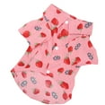 thumbnail image 2 of Camisas de verano para perros con estampado de fresas, cuello vuelto, diseño a presión, transpirables, hawaianas, para primavera y verano, talla XL, 2 of 14