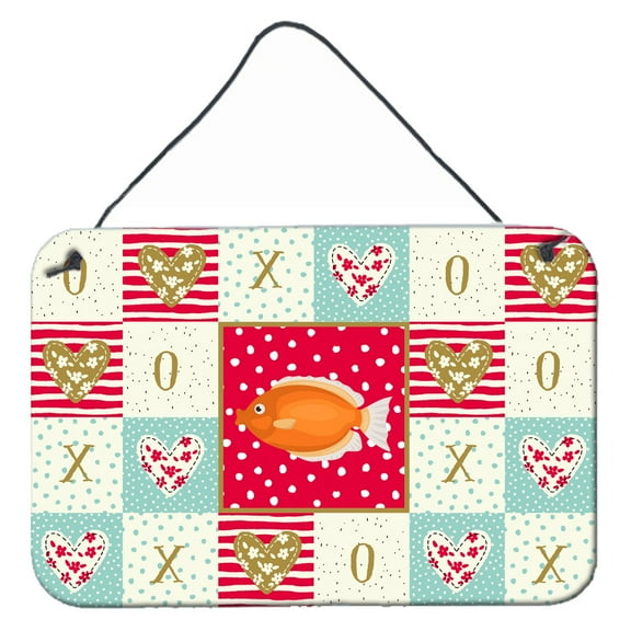 Carolines Treasures CK5488DS812 Kissing Gourami Love Wall or Door Hanging Prints 8x12 multicolor