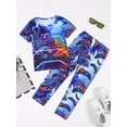 thumbnail image 4 of WIBACKER 1-12Y Kids Boys Pajamas Set Toddler Boy Short Sleeve Tops and Pants 2 Piece Pjs Boys Sleepwear Game Console Jammies, 4 of 9