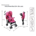 thumbnail image 5 of Carriola de Bastón D' Bebé Aerostar Reclinable Rosa, 5 of 5