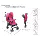 thumbnail image 5 of Carriola de Bastón D' Bebé Aerostar Reclinable Rosa, 5 of 5