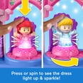 thumbnail image 3 of Fisher-Price Little People DISNEY Princess Shimmer & Glow Dress Shop Toddler Playset & 2 Figures, 3 of 6