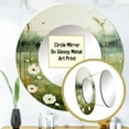 thumbnail image 4 of Designart "Meadow Minimalist Pastoral painting" Plants & Flowers Rund Mirror For Wall Decor - Large White Round Printed Mirror - Cottage Round Mirror 23" x 23" Inch, 4 of 6